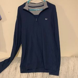 VINEYARD VINES Medium M 1/4 Zip Mens 100% Pima Cotton Sweater Sweatshirt